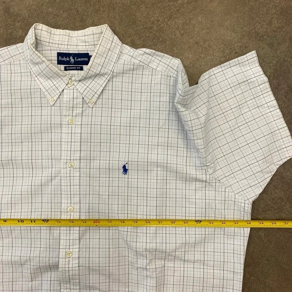 Vintage Ralph Lauren Striped Button Down Polo Shirt Size XXL